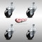 Service Caster 3 Inch SS Hard Rubber Wheel Swivel 3/8 Inch Threaded Stem Caster Set SCC SCC-SSTS20S314-HRS-381615-4 - alternate 2